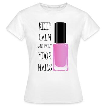 Rester détendu et se lacérer les ongles - T-shirt Femme - blanc - Devant - AI Model Female 172 dark (172cm)