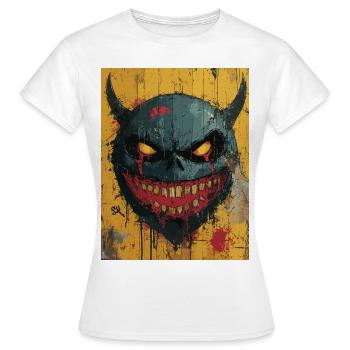 The Dark Devil - Horrormotiv - Frauen T-Shirt - Weiß - Vorne - AI Model Female 172 dark (172cm)