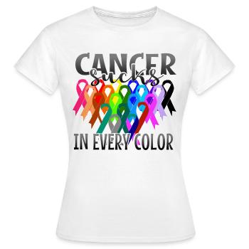 Cancer Sucks - Fight Cancer - Women's T-Shirt - white - Front - AI Model Female 172 dark (172cm)