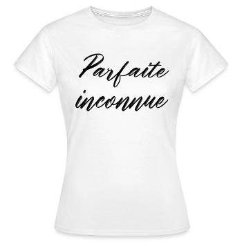 Mode Paris Glamour "Parfaite Inconnue" - Women's T-Shirt - white - Front - AI Model Female 172 dark (172cm)