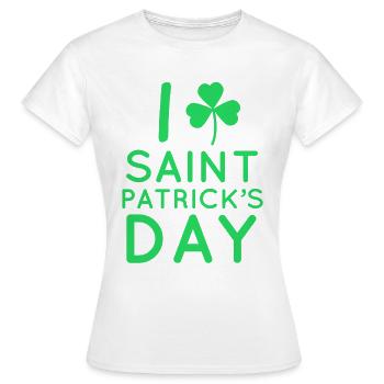 St Patricks Day, St Patricks Day, St Patricks Day - T-shirt Femme - blanc - Devant - AI Model Female 172 dark (172cm)