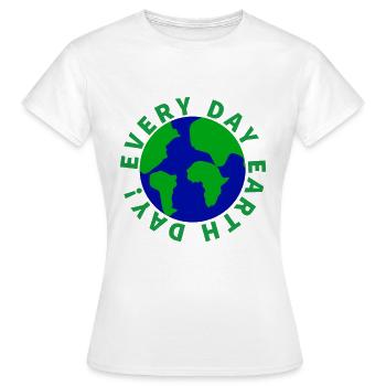 Environnement, Changement climatique, Changement climatique - T-shirt Femme - blanc - Devant - AI Model Female 172 dark (172cm)