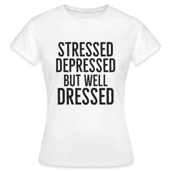 Funny Quotes, Funny Quotes, Cool Quote, Cool Quote - Women's T-Shirt - white - Front - AI Model Female 172 dark (172cm)