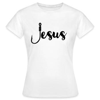 Jésus, Jésus, Jésus chrétien chrétien chrétien chrétien - T-shirt Femme - blanc - Devant - AI Model Female 172 dark (172cm)