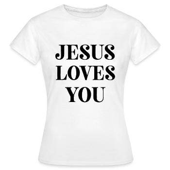 Jesus Jesus Jesus Christlich Christlich Christlich - Frauen T-Shirt - Weiß - Vorne - AI Model Female 172 dark (172cm)