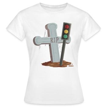 Feu tricolore reposer en toute tranquillité RIP - T-shirt Femme - blanc - Devant - AI Model Female 172 dark (172cm)