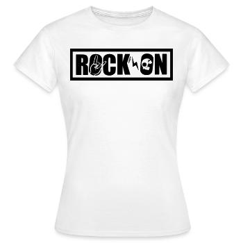 Rock ON - Women's T-Shirt - white - Front - AI Model Female 172 dark (172cm)