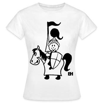 Chevalier - T-shirt Femme - blanc - Devant - AI Model Female 172 dark (172cm)