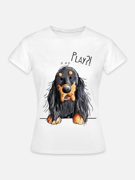 Play Gordon Setter - Chien - Cadeau - T-shirt Femme - blanc