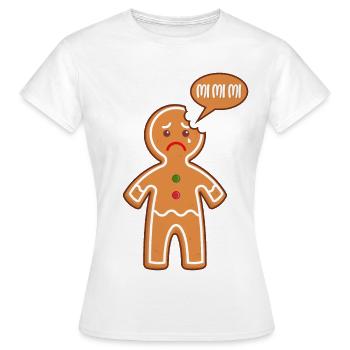 Gingerbread man Mimimi Mi Mi Mi boulanger pâtisseries - T-shirt Femme - blanc - Devant - AI Model Female 172 dark (172cm)