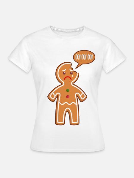 Lebkuchenmann Mimimi Mi Mi Mi Bäcker Gebäck Backen - Frauen T-Shirt - Weiß