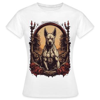 Chien d’attaque - T-shirt Femme - blanc - Devant - AI Model Female 172 dark (172cm)
