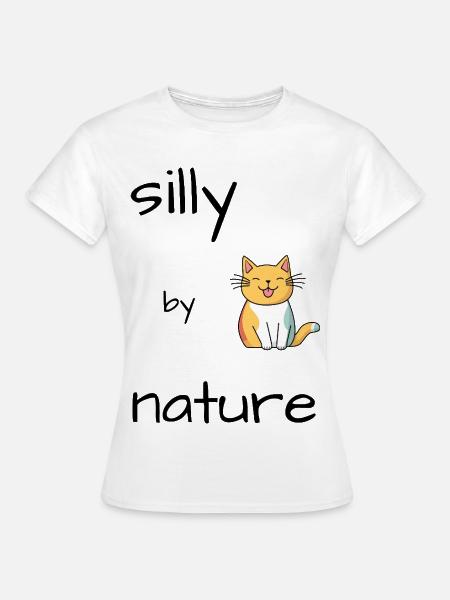 Silly Katze - Frauen T-Shirt - Weiß