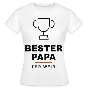 Bester Papa der Welt Trophäe - Frauen T-Shirt - Weiß - Vorne - AI Model Female 172 dark (172cm)