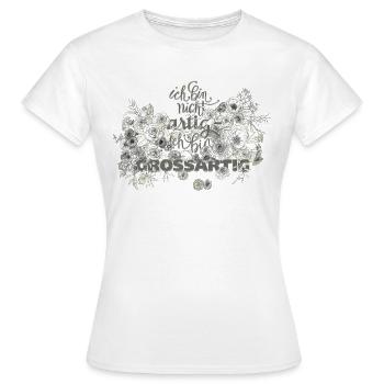 ich bin nicht artig - Frauen T-Shirt - Weiß - Vorne - AI Model Female 172 dark (172cm)