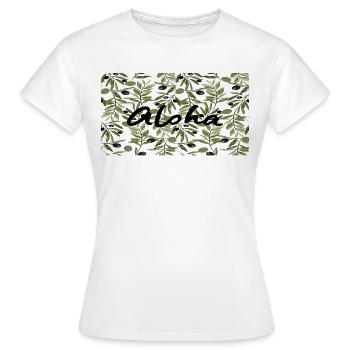 Aloha auf hawaiianischen Sprache Liebe, Zuneigung - Frauen T-Shirt - Weiß - Vorne - AI Model Female 172 dark (172cm)