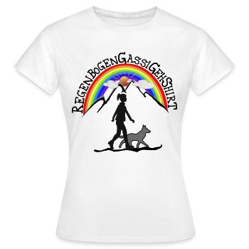 Gassi gehen - Frauen T-Shirt - Weiß - Vorne - AI Model Female 172 dark (172cm)