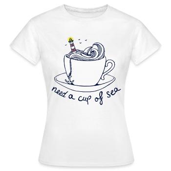 besoin d'une coupe de maritime maritime - T-shirt Femme - blanc - Devant - AI Model Female 172 dark (172cm)