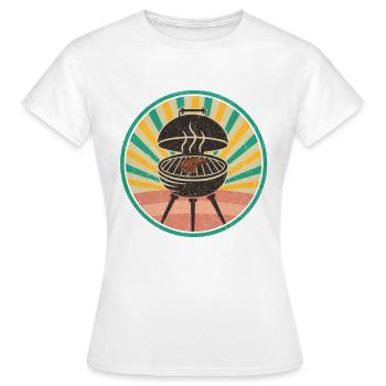 Barbecue charbon de bois carnivore barbecue grill master - T-shirt Femme - blanc - Devant - AI Model Female 172 dark (172cm)