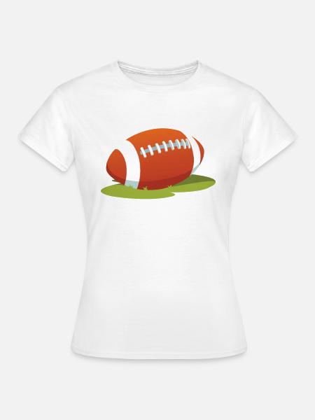 Rugby Ball - Frauen T-Shirt - Weiß