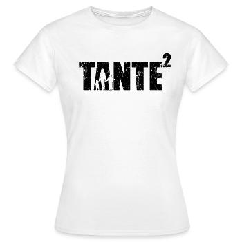 Tante hoch 2 Schwester Schwangerschaft verkünden - Frauen T-Shirt - Weiß - Vorne - AI Model Female 172 dark (172cm)