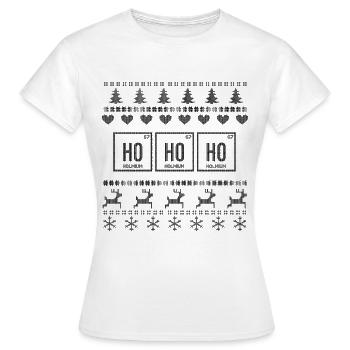 Weihnachten Ho Ho Ho - Frauen T-Shirt - Weiß - Vorne - AI Model Female 172 dark (172cm)
