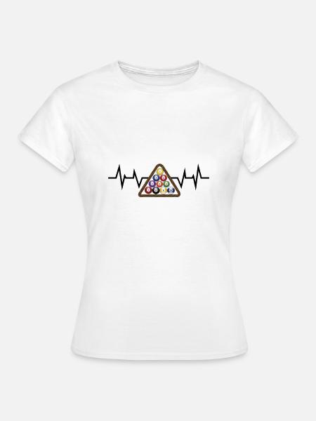 Billard Billardspieler Billardkugeln - Frauen T-Shirt - Weiß