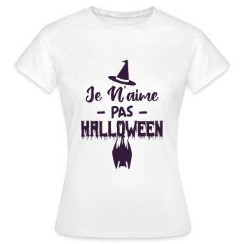 Je n’aime pas Halloween - T-shirt Femme - blanc - Devant - AI Model Female 172 dark (172cm)