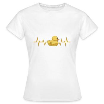 Bain battement de cœur de canard - T-shirt Femme - blanc - Devant - AI Model Female 172 dark (172cm)
