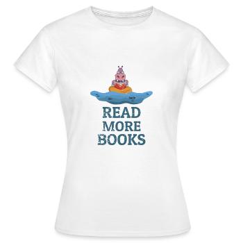 Livres de lecture Livre - T-shirt Femme - blanc - Devant - AI Model Female 172 dark (172cm)