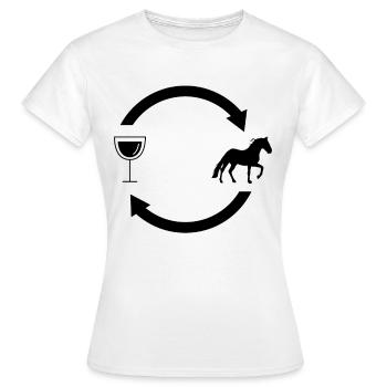 Flèches de chargement de vin et cheval - - T-shirt Femme - blanc - Devant - AI Model Female 172 dark (172cm)