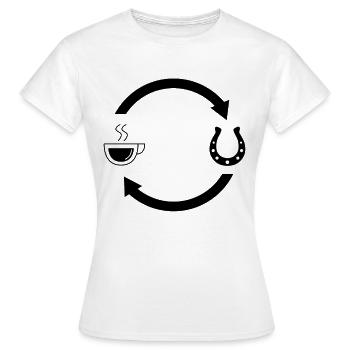 Flèches de chargement de café et cheval 2 - - T-shirt Femme - blanc - Devant - AI Model Female 172 dark (172cm)
