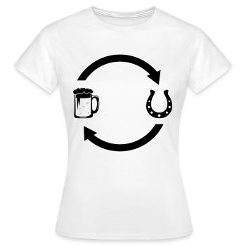 Flèches de chargement de bière et cheval 2 - - T-shirt Femme - blanc - Devant - AI Model Female 172 dark (172cm)