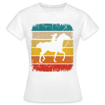 Parcours Vintage et Cheval 1 - - T-shirt Femme - blanc - Devant - AI Model Female 172 dark (172cm)