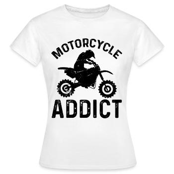 Motorcycle Dependent 1 - (MOTORCYCLE) - Women's T-Shirt - white - Front - AI Model Female 172 dark (172cm)