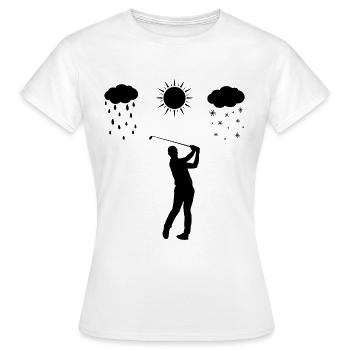 All seasons and golf - - Women's T-Shirt - white - Front - AI Model Female 172 dark (172cm)