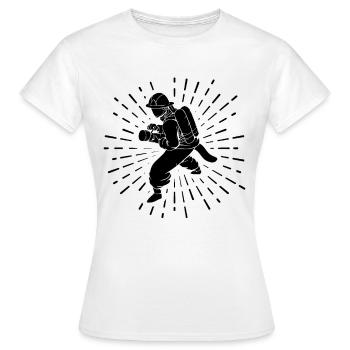 Feux d’artifice et pompiers - - T-shirt Femme - blanc - Devant - AI Model Female 172 dark (172cm)