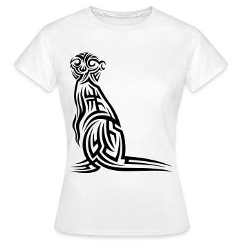 Meerkat Tribal Tattoo - Women's T-Shirt - white - Front - AI Model Female 172 dark (172cm)