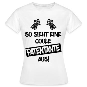 Patentante Tante Geburt Taufe Geschenk - Frauen T-Shirt - Weiß - Vorne - AI Model Female 172 dark (172cm)