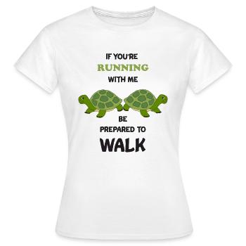 Running Funny Run Turtle Marathon Runner Gift - Women's T-Shirt - white - Front - AI Model Female 172 dark (172cm)