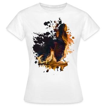 Feuer - Frauen T-Shirt - Weiß - Vorne - AI Model Female 172 dark (172cm)