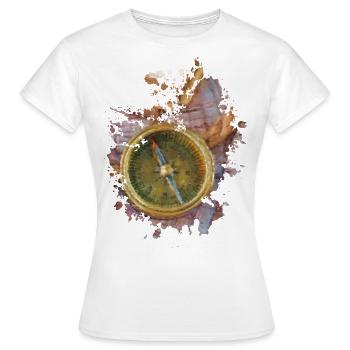 Kompass - Frauen T-Shirt - Weiß - Vorne - AI Model Female 172 dark (172cm)