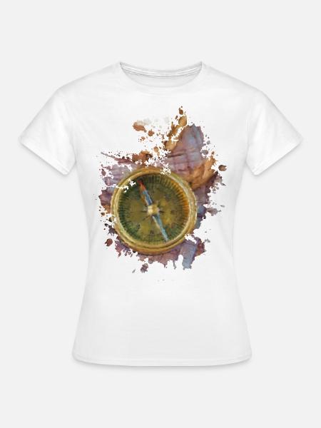 Kompass - Frauen T-Shirt - Weiß