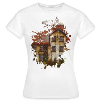 Haus - Frauen T-Shirt - Weiß - Vorne - AI Model Female 172 dark (172cm)