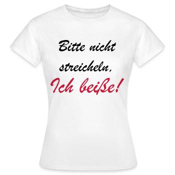 Bitte nicht streicheln - Frauen T-Shirt - Weiß - Vorne - AI Model Female 172 dark (172cm)