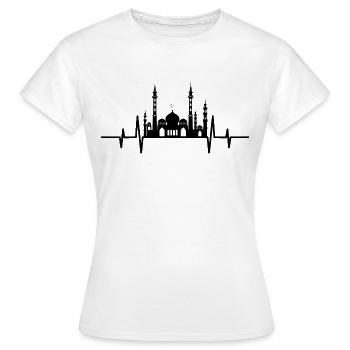 Heartbeat Moschee - Frauen T-Shirt - Weiß - Vorne - AI Model Female 172 dark (172cm)
