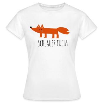 schlauer fuchs cunning fox comic lustige sprüche - Frauen T-Shirt - Weiß - Vorne - AI Model Female 172 dark (172cm)