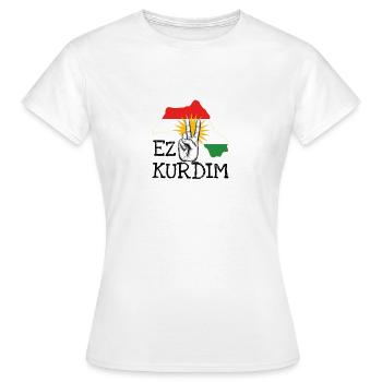 Kurdistan Herbji Vectory Geschenkidee - Frauen T-Shirt - Weiß - Vorne - AI Model Female 172 dark (172cm)