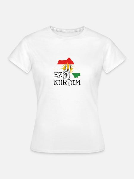 Kurdistan Herbji Vectory Geschenkidee - Frauen T-Shirt - Weiß