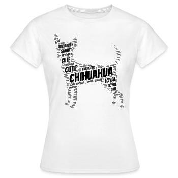Chihuahua - Typografie - Frauen T-Shirt - Weiß - Vorne - AI Model Female 172 dark (172cm)